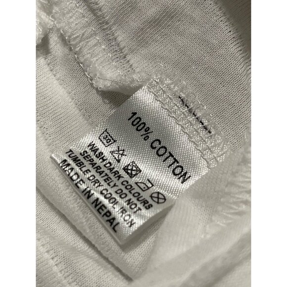 Windhorse Womens White Flowy Boho Cotton Elastic Waist Wide-Leg Pants L/XL - Picture 6 of 17